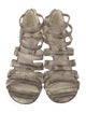 Stuart Weitzman Leather Animal Print Gladiator Sandals