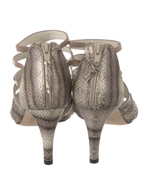 Stuart Weitzman Leather Animal Print Gladiator Sandals