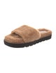 Stuart Weitzman Faux Fur Slides