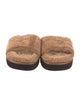 Stuart Weitzman Faux Fur Slides