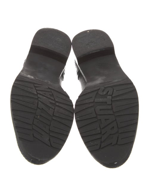 Stuart Weitzman Leather Embroidered Accent Loafers