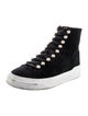Stuart Weitzman Suede Beaded Accents Sneakers