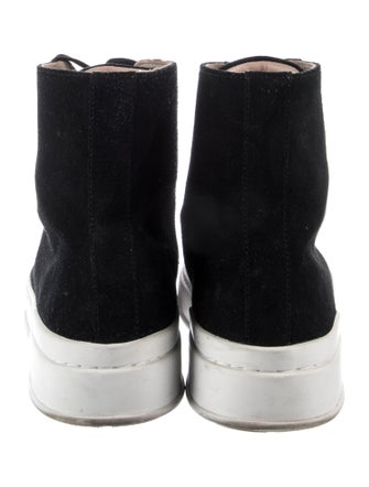 Stuart Weitzman Suede Beaded Accents Sneakers