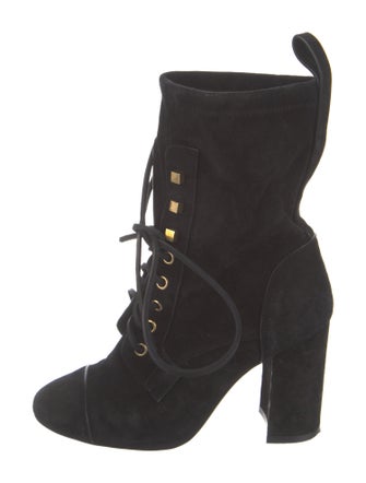 Stuart Weitzman Suede Lace-Up Boots