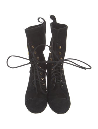 Stuart Weitzman Suede Lace-Up Boots