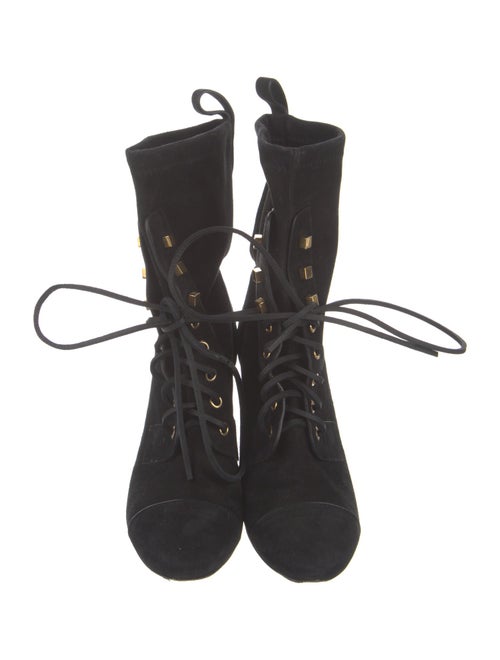 Stuart Weitzman Suede Lace-Up Boots