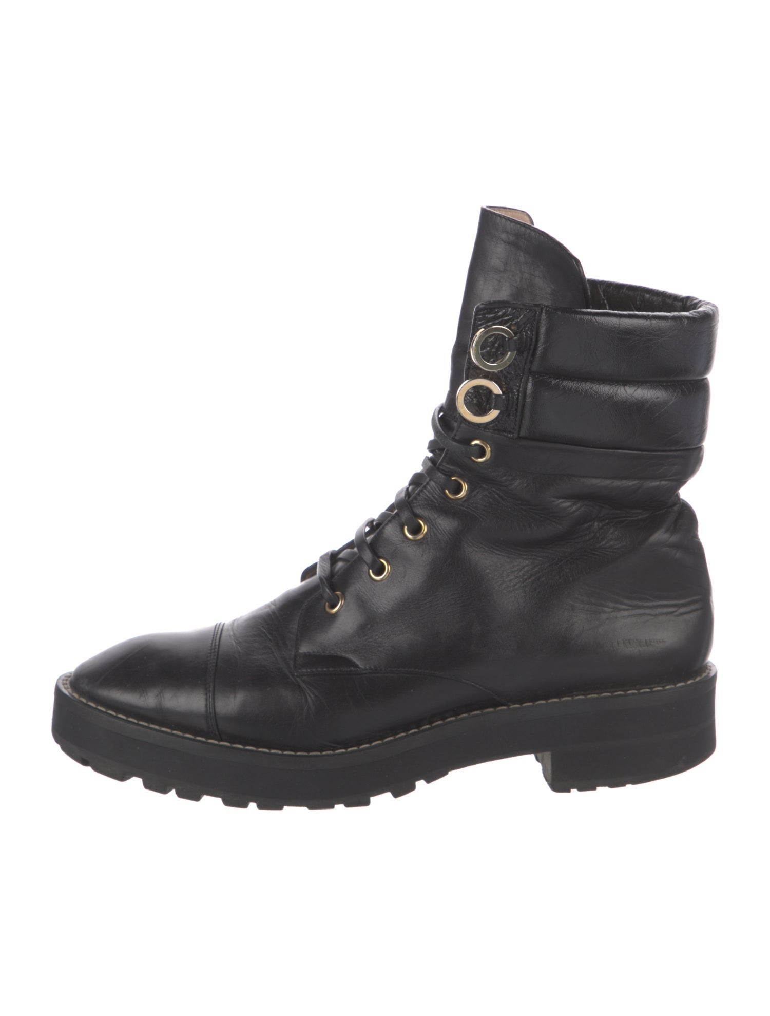 Stuart Weitzman Leather Combat Boots