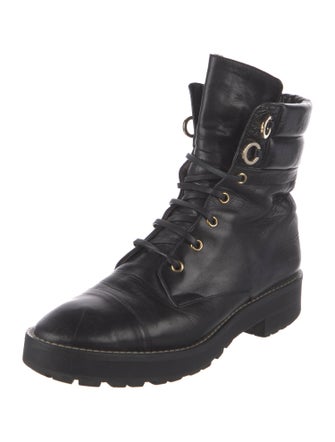 Stuart Weitzman Leather Combat Boots