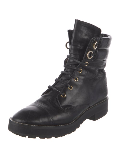 Stuart Weitzman Leather Combat Boots
