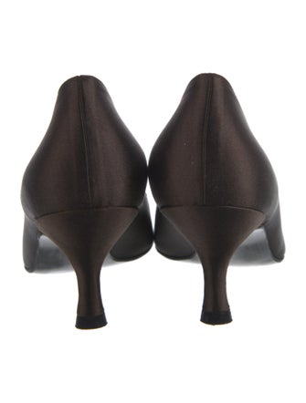 Stuart Weitzman Satin Floral Print Pumps