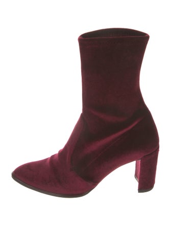Stuart Weitzman Velvet Sock Boots