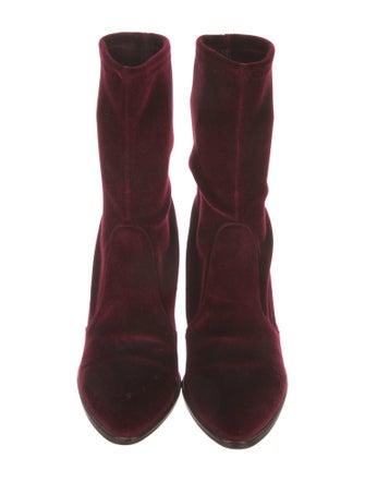 Stuart Weitzman Velvet Sock Boots