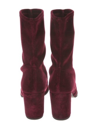 Stuart Weitzman Velvet Sock Boots