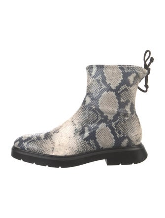 Stuart Weitzman Animal Print Combat Boots