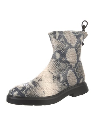Stuart Weitzman Animal Print Combat Boots