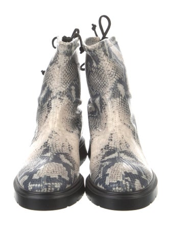 Stuart Weitzman Animal Print Combat Boots