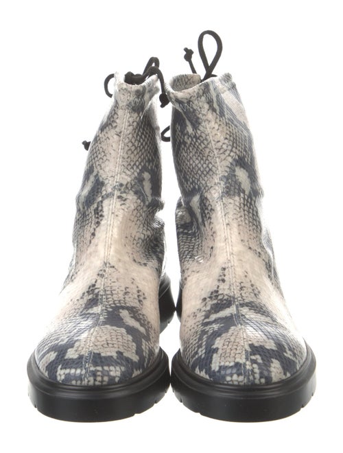 Stuart Weitzman Animal Print Combat Boots