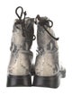 Stuart Weitzman Animal Print Combat Boots