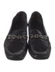 Stuart Weitzman Leather Crystal Embellishments Loafers