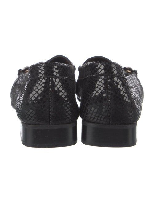 Stuart Weitzman Leather Crystal Embellishments Loafers