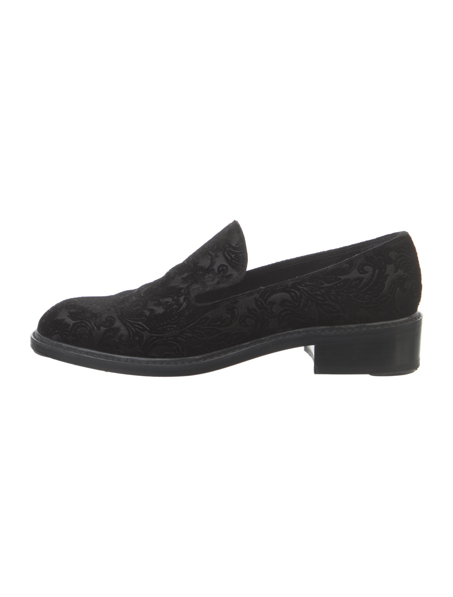 Stuart Weitzman Velvet Whipstitch Trim Loafers