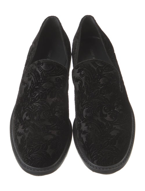 Stuart Weitzman Velvet Whipstitch Trim Loafers