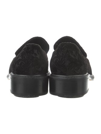 Stuart Weitzman Velvet Whipstitch Trim Loafers