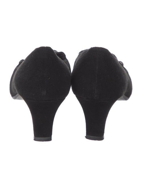 Stuart Weitzman Suede Chain-Link Accents Pumps