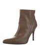 Stuart Weitzman Leather Pleated Accents Boots
