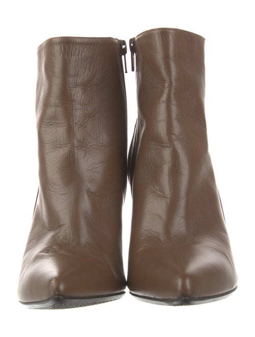 Stuart Weitzman Leather Pleated Accents Boots