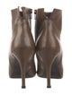 Stuart Weitzman Leather Pleated Accents Boots