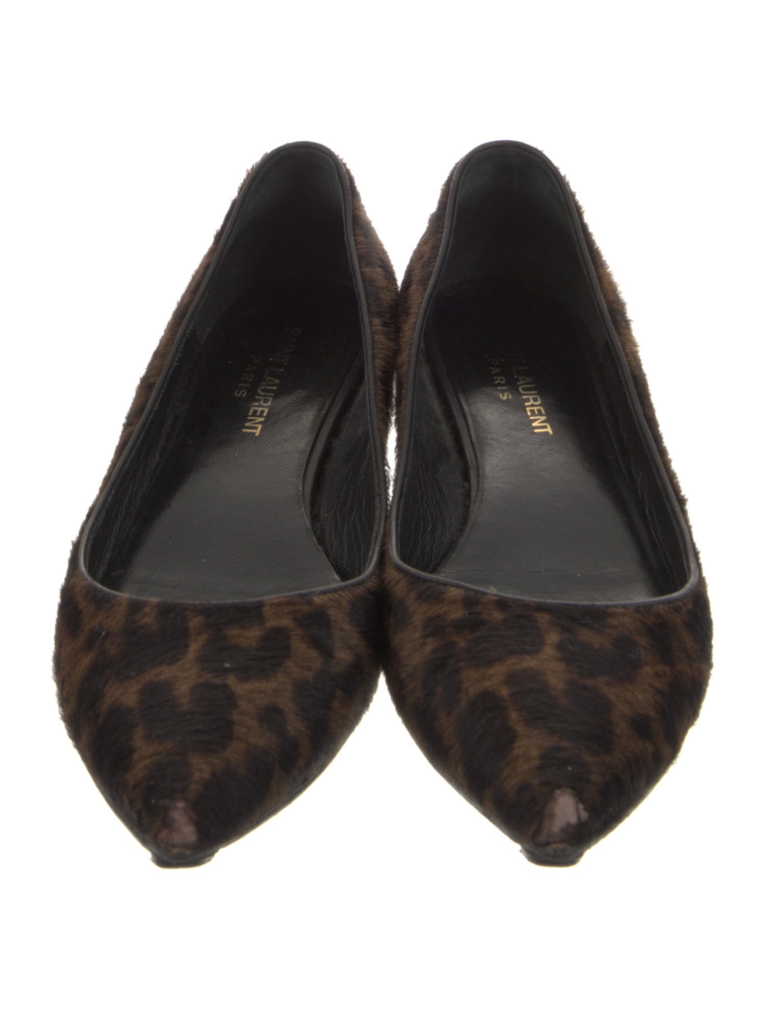 Saint Laurent Ponyhair Animal Print Flats