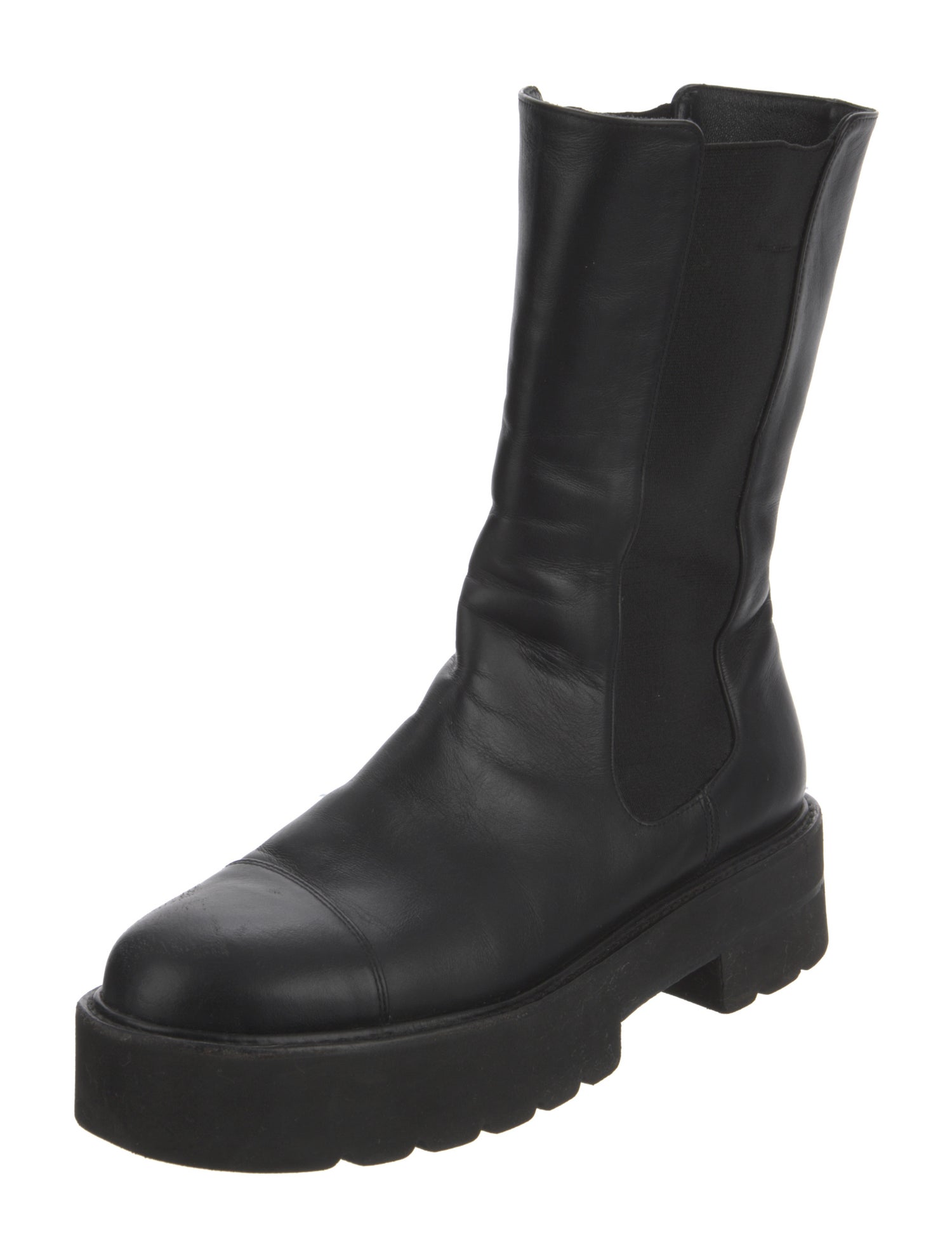 Stuart Weitzman Leather Combat Boots
