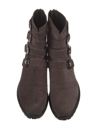 Stuart Weitzman Suede Moto Boots