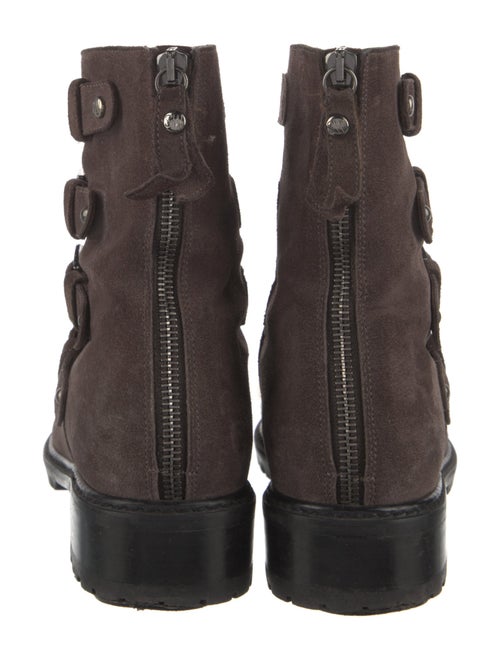 Stuart Weitzman Suede Moto Boots