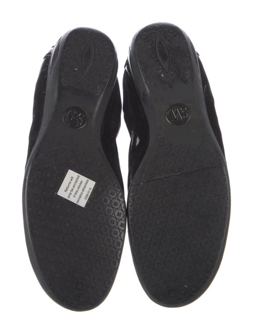 Stuart Weitzman Patent Leather Bow Accents Ballet Flats