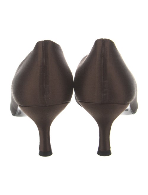 Stuart Weitzman Satin Crystal Embellishments Pumps