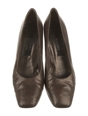 Stuart Weitzman Embossed Leather Pumps