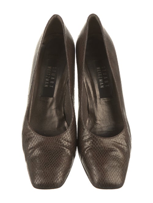 Stuart Weitzman Embossed Leather Pumps