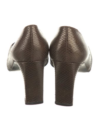 Stuart Weitzman Embossed Leather Pumps