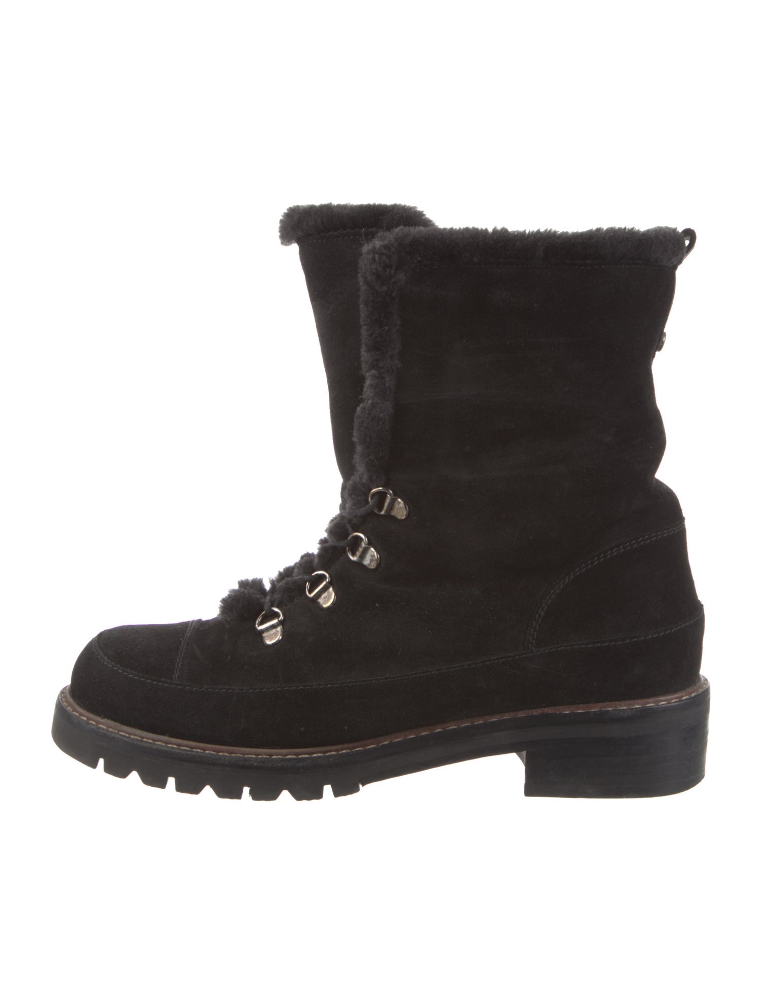 Stuart Weitzman Suede Combat Boots
