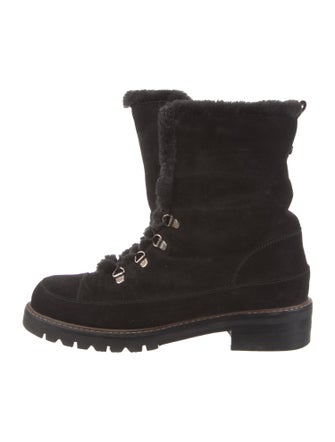 Stuart Weitzman Suede Combat Boots