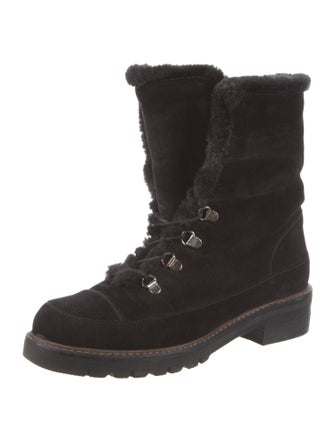 Stuart Weitzman Suede Combat Boots