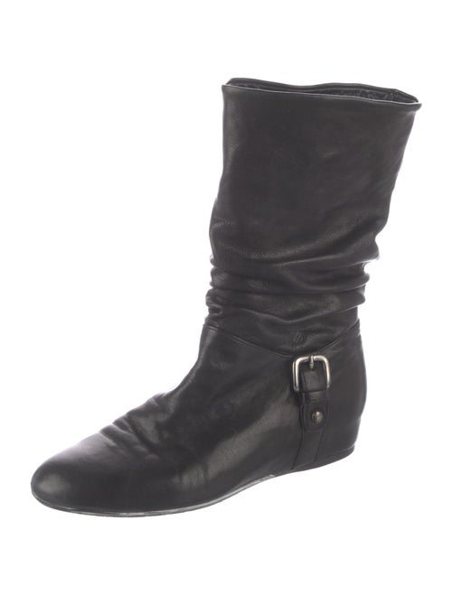 Stuart Weitzman Leather Lace-Up Boots