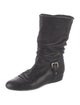 Stuart Weitzman Leather Lace-Up Boots