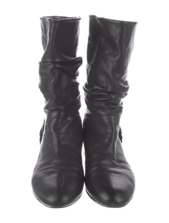 Stuart Weitzman Leather Lace-Up Boots
