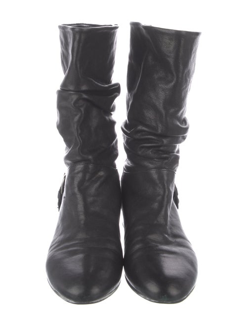 Stuart Weitzman Leather Lace-Up Boots