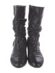 Stuart Weitzman Leather Lace-Up Boots