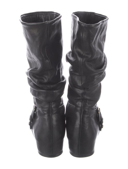 Stuart Weitzman Leather Lace-Up Boots