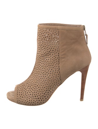 Stuart Weitzman Suede Lasercut Accents Boots